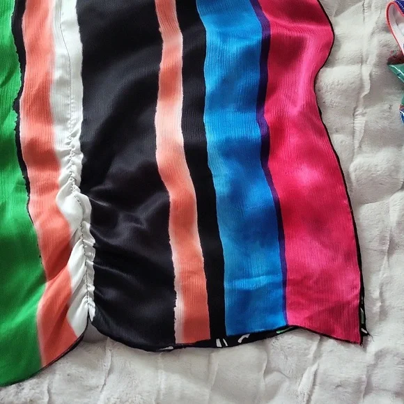 Bebe 100% SILK Asymmetrical Tunic Top/Dress | TAG ON NEVER WORN | Near Vintage - Picture 7 of 14